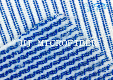 Blue Mixed White Color  Microfiber Terry Fabric Hard Wire Cleaning Cloth Fabric