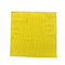 پارچه تمیز کننده میکروفایبر تار پارچه ای زرد 40x40 پلی استر لوله ای